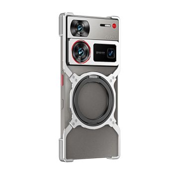 Bezel-less Metal  Stand Magnetic Phone Case For Nubia Z60 Ultra